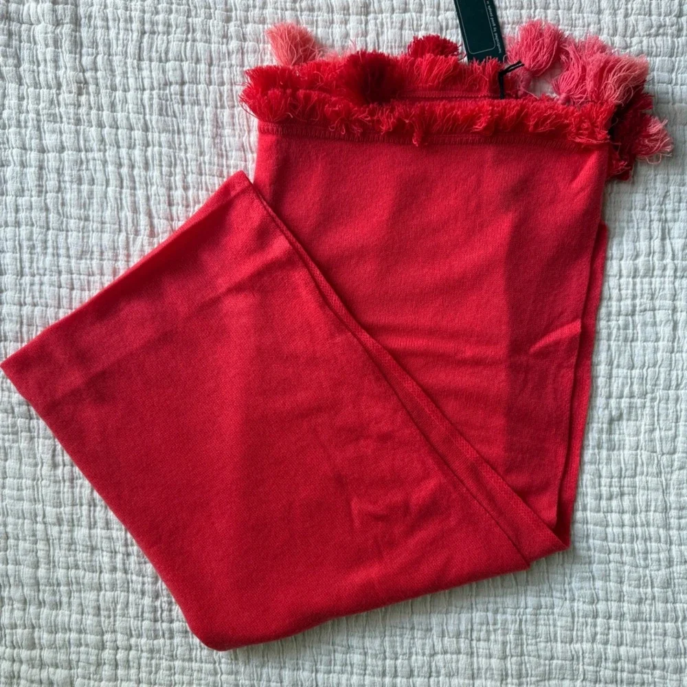 Beryll Womens 100% Cashmere Tassel Fringe Wrap Shawl Scarf Knit‎